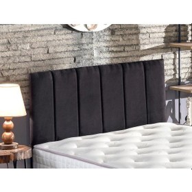 Resim Nironyatak Piano Lite Tek Kişilik Yatak Başlığı - 120 Cm Siyah Kumaş Başlık 
