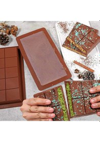 Resim Silikon Kalıp Dubai Çikolata Ve Kek Büyük Boy Tablet Dubai Çikolatası Kalıbı Renksiz 