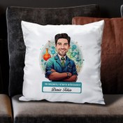 Resim Karikatürlü En Başarılı Erkek Kimya Mühendisi Yastık 