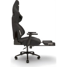 Resim Warrior Kratos Oyuncu Koltuğu - Antrasit Kumaş - Jet Black - Ayak Uzatmalı Profesyonel Bilgisayar Sandalyesi - 1574b1110 