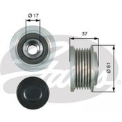 Resim GATES OAP7164 Alternatör Kasnağı Chevrolet Cruze J300 09- 2,0DCI 