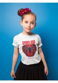 Resim Sevbano Unisex Spider-man Baskılı Örümcek Adam Çizgi Film Çocuk Tişört 1 Beyaz 