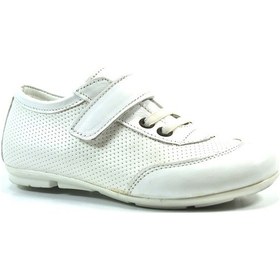 Resim Onlo 1146 Hakiki Deri Beyaz Cırtlı Ortopedik Kız Çocuk Ayakkabı Beyaz 
