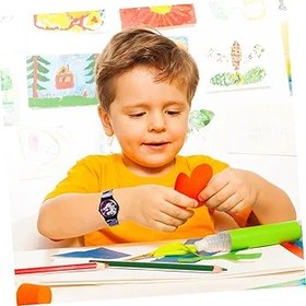 Resim SOIMISS 2 Adet Karikatür Kamuflaj Izle Erkek Saatler Çocuklar Için Saatler Çocuk Hediyeler Moda Izle Erkek Izle Okunması Kolay Izle Kız Biraz Taze Pvc Mor Öğrenci Kuvars 