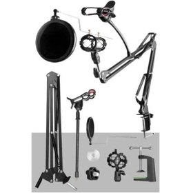 Resim Mikrofon Standı - Shock Mount Ve Pop Filter Seti 