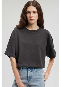 Resim Mavi Kadın Crop Basic Kömür 1612377-70087 Gri 