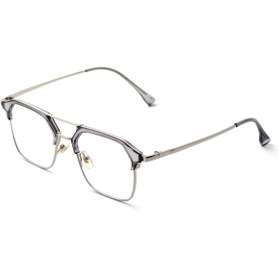 Resim Angel Eyes Gri Şeffaf Metal Çerçeveli Kare Retro Unisex Gözlük Hafif, Modern Tasarım, UV400 Koruma 