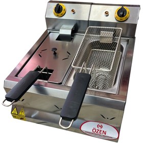 Resim ÖZEN ENDÜSTRİYEL MUTFAK Elektrikli Fritöz 5+5 (10LT) Patates Kızartma Makine Sanayi Tipi 220v 