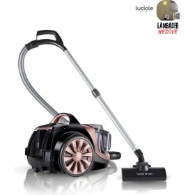 Resim Arnica TURBO Başlıklı Ultra Güçlü Emiş Güçlü, Cyclone Max Teknolojili Toz Torbasız Elektrikli Süpürge, Hepa Filtre, Ultra Sessiz, 3l Toz Hazneli, Luciole Lambader Hediye! 