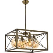 Resim Avonni Av-60127-4E Eskitme Kaplama Modern Avize E27 Metal Cam 45Cm 