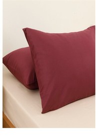 Resim More Home Yastık Kılıfı Kapaklı 2 Adet 50 X 70 Cm Bordo Bordo 