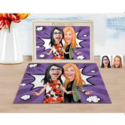 Resim Kişiye Özel Kız Kardeş Karikatürlü 1000 Parça Profesyonel Puzzle- Diğer