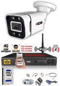 Resim Ids 1 Kameralı 5mp Sony Lensli 1080p Fullhd Gece Renkli Full Kamera Seti Su Geçirmez Cepten İzle 