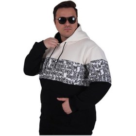 Resim Starbattal Büyük Beden Kapüşonlu 3ip Sweat Transforming 25713 Bej Bej 