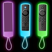Resim Fire TV Stick 4K için Alexa Sesli Uzaktan Kumandası için Karanlıkta Parlayan Silikon Kılıf - Uzaktan Kumandanızı Koruyun ve Oyun Deneyiminizi Geliştirin 4K+, Lite, Cube ile Uyumlu, Kolay Erişim için Boyun Askısı 