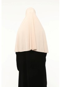Resim Altobeh Hazır Türban Peçeli Pratik Eşarp Tesettür Nikaplı Hijab - Namaz Örtüsü Sufle 3xl - Bej BEj 