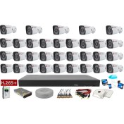Resim Yıldırım Group Metal Kasa 32 Kameralı 5 Mp Sony Lens Ahd Güvenlik Kamera Sistemi 