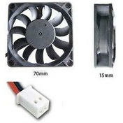Resim Dc 24 Volt 0.15 A 7 Cm 2 Pin Fan 