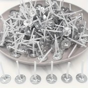 Resim 50/100/200/500 Adet Önceden Mumlanmış Fitil - 2,54 cm Az Dumanlı, Yavaş Yanan, Düğün, Doğum Günü, Parti, Noel, Cadılar Bayramı Balmumu Tealight Mum Yapımı İçin İdeal 