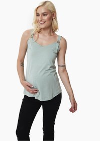 Resim Style The Bump Emery Düğme Detaylı Hamile Atlet 