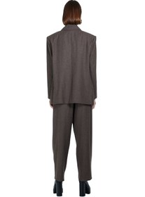 Resim Taupe Brown Oversize Women’s Blazer - M 