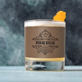 Resim İsim Yazılı Otantik Vizon Deri Kaplama Viski Bardağı 