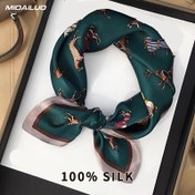 Resim MIDAILUO 100% Mulberry İpek Şal 53.01*53.01 cm Nefes Alabilen Kare Havlu Dekoratif Kare Başörtüsü Zarif Aksesuar Esnek Olmayan Açık Hava Moda Aksesuarları İçin Uygun 