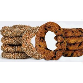 Resim Siyez Evi Ay Çekirdekli Simit 5'li + Damla Çikolatalı Simit 5'li 