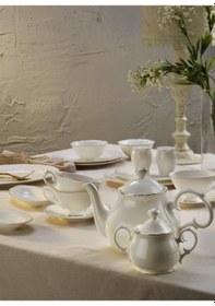 Resim Aryıldız Asmara Bone China 36 Parça Kahvaltı Seti Beyaz 