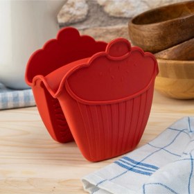 Resim Silikon Fırın Eldiveni Vak Vak 2 Li Kırmızı Kırmızı 