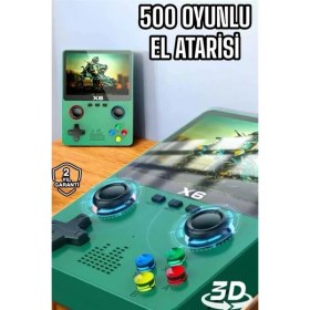 Resim Prativas Çocuklara Özel 666 Oyunlu X6 Atari Video Izleme Müzik 