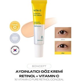 Resim Retinol Ve C Vitamini İçeren Aydınlık Görünüm Sağlayan Conceal Göz Kremi Vita C Eye Cream 