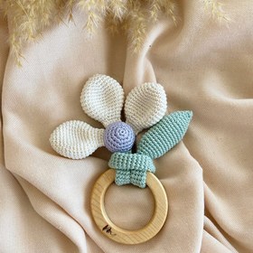 Resim Amigurumi Papatya Çıngırak - Lila 