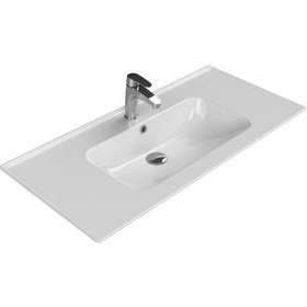 Resim Turkuaz Cerastyle Blue 100CM Etajerli Lavabo 