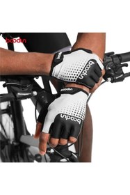 Resim Boodun Profesyonel Mtb Bisiklet Eldiveni Siyah Beyaz 