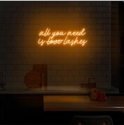 Resim Twins Led All You Need Is Love Lashes Yazılı Neon Tabela Amber Model:model:32853366 Amber 