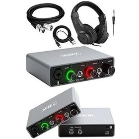 Resim Glx-700gr-h Üst Segment Usb Stüdyo Ses Kartı 2 Giriş 2 Çıkış 24bıt/192khz Kulaklık Ve Kablo Siyah 