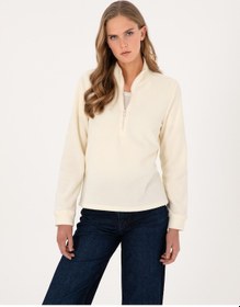 Resim Pierre Cardin Kadın Ekru Sweatshirt 50316333-vr019 Ekru 