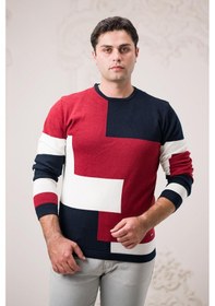 Resim Dorss Slimfit Sıfır Tasarımyaka Desenli Pamuklu Erkek Spor Kazak 001 