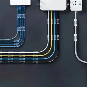 Resim Jetfast 40 Adet Kablo Kanalı Düzenleyici Sabitleyici Klips Duvar Fayans Cam Kablo Tutucu Yapışkanlı Klips 