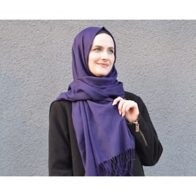 Resim Düz Paşmina Şal Mor 