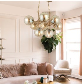 Resim Lamia 8Li Eskitme Modern Sarkıt Mutfak Yemek Masası Üstü Salon Avize 