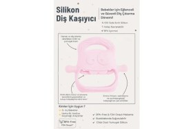 Resim Pembe Bebek Silikon Diş Kaşıyıcı 