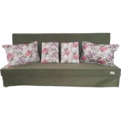 Resim Mirzade Silinebilir Tay Tüyü Kumaş Tentesiz 28 Dns Sünger Salıncak Minderi-Slsm Tay Tüyü Koyu Yeşil Kombin 