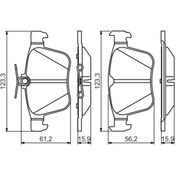 Resim BOSCH 0986495346 Arka Fren Balatasi- (Vw Golf 13- Passat 14- Audi A3 12- Seat Leon 13- Skoda Superb 15-) 8V0698451A (WE363835) 