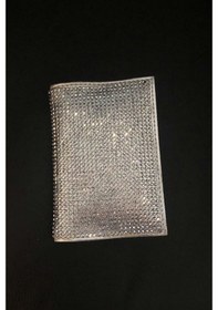 Resim Gümüş Taşlı Parlak Ruhsat Kılıfı-Gümüş 