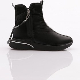 Resim Dgn 600 Kadin Fermuarli Taş Şeritli Bot 600-2494-R146110 Siyah - Taş 