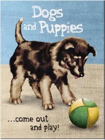 Resim Nostalgic Art Dogs And Puppies Magnet 14316 Çok Renkli 