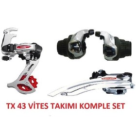 Resim Bisiklet Tx-43 Vites Takımı Komple Set 3'lü 