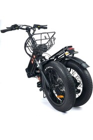 Resim Alba Fold 3 ELEKTRİKLİ BİSİKLET 48W 15 Ah (480WH)Büyük Batarya kalın lastik gaz kollu, 500watt siyah 
